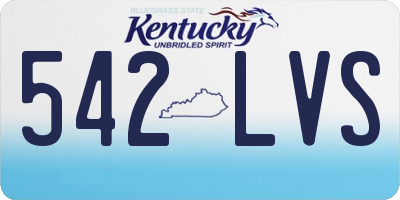 KY license plate 542LVS