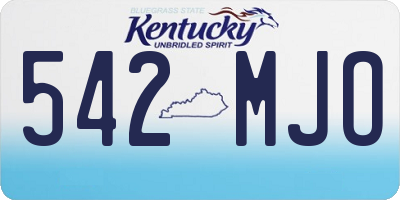 KY license plate 542MJO