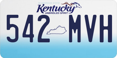 KY license plate 542MVH