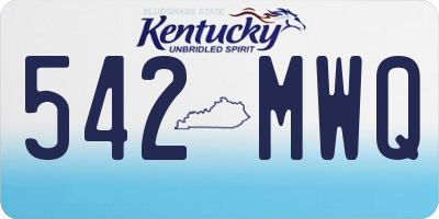 KY license plate 542MWQ