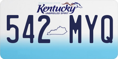 KY license plate 542MYQ