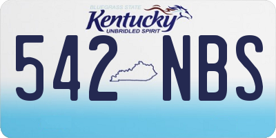 KY license plate 542NBS