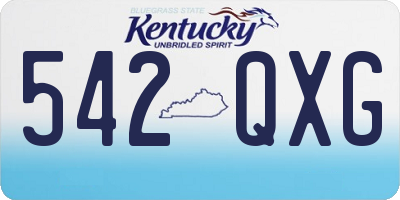 KY license plate 542QXG