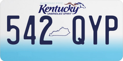 KY license plate 542QYP