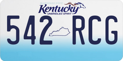 KY license plate 542RCG