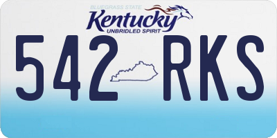 KY license plate 542RKS