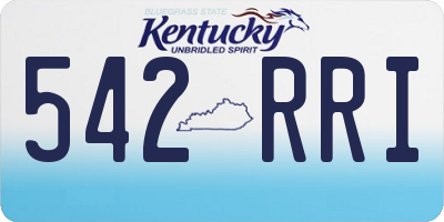KY license plate 542RRI
