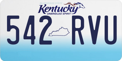 KY license plate 542RVU
