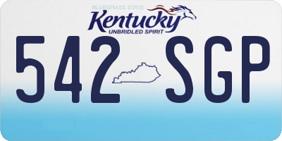 KY license plate 542SGP
