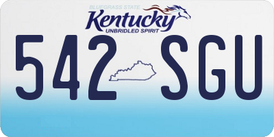 KY license plate 542SGU