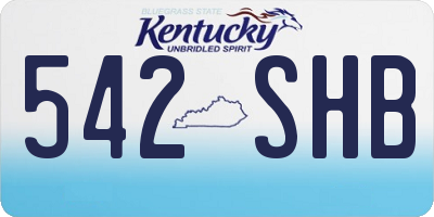 KY license plate 542SHB