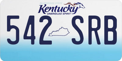 KY license plate 542SRB