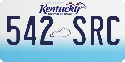 KY license plate 542SRC