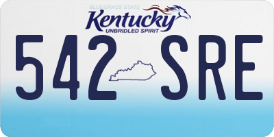 KY license plate 542SRE