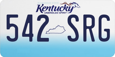 KY license plate 542SRG