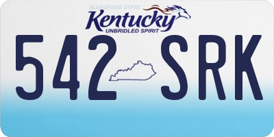 KY license plate 542SRK