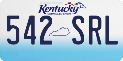 KY license plate 542SRL