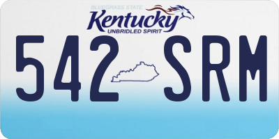 KY license plate 542SRM