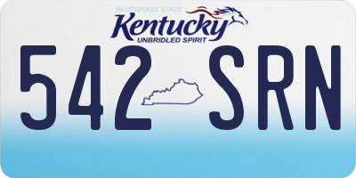 KY license plate 542SRN