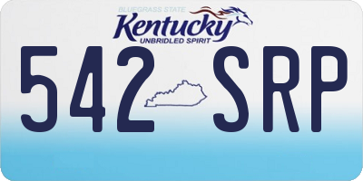 KY license plate 542SRP
