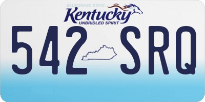KY license plate 542SRQ