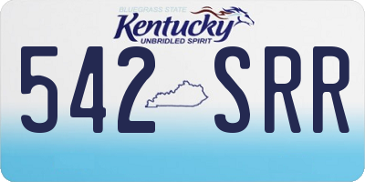 KY license plate 542SRR