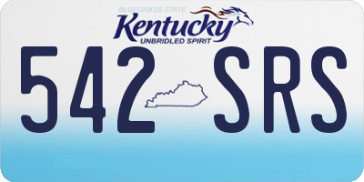 KY license plate 542SRS