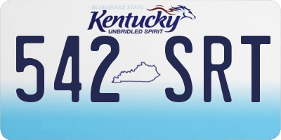 KY license plate 542SRT