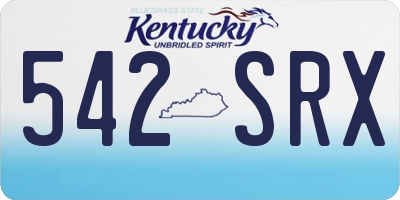 KY license plate 542SRX
