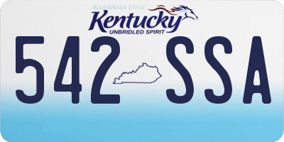 KY license plate 542SSA