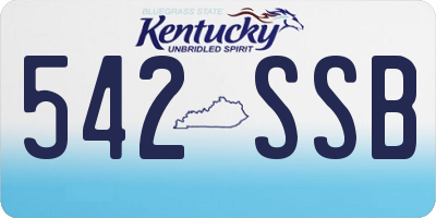 KY license plate 542SSB