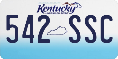 KY license plate 542SSC