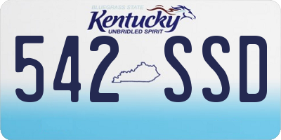 KY license plate 542SSD