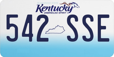 KY license plate 542SSE