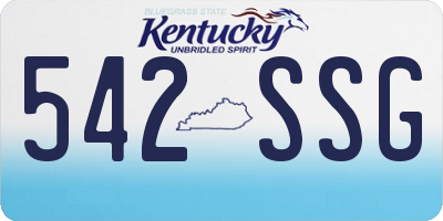 KY license plate 542SSG