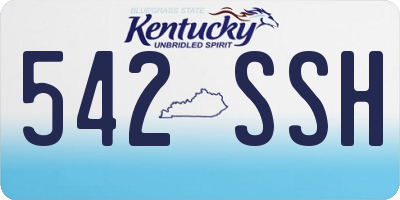 KY license plate 542SSH