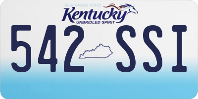 KY license plate 542SSI