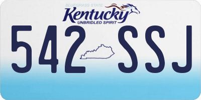 KY license plate 542SSJ