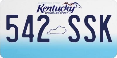 KY license plate 542SSK