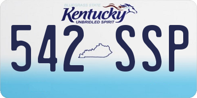 KY license plate 542SSP