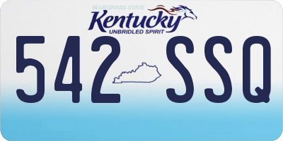 KY license plate 542SSQ