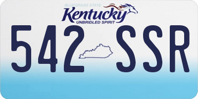 KY license plate 542SSR