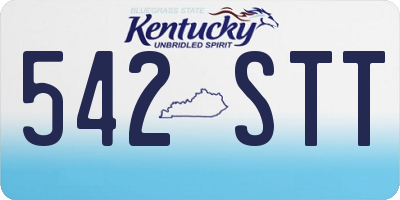 KY license plate 542STT