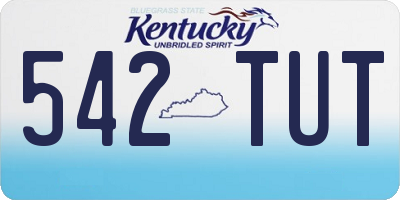 KY license plate 542TUT