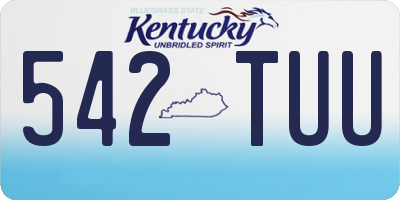 KY license plate 542TUU