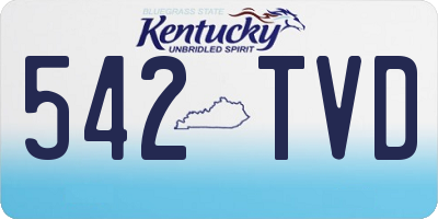 KY license plate 542TVD