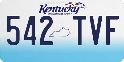 KY license plate 542TVF