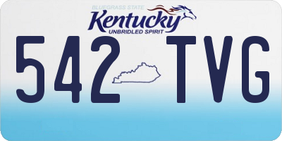 KY license plate 542TVG
