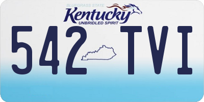 KY license plate 542TVI