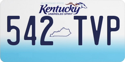 KY license plate 542TVP